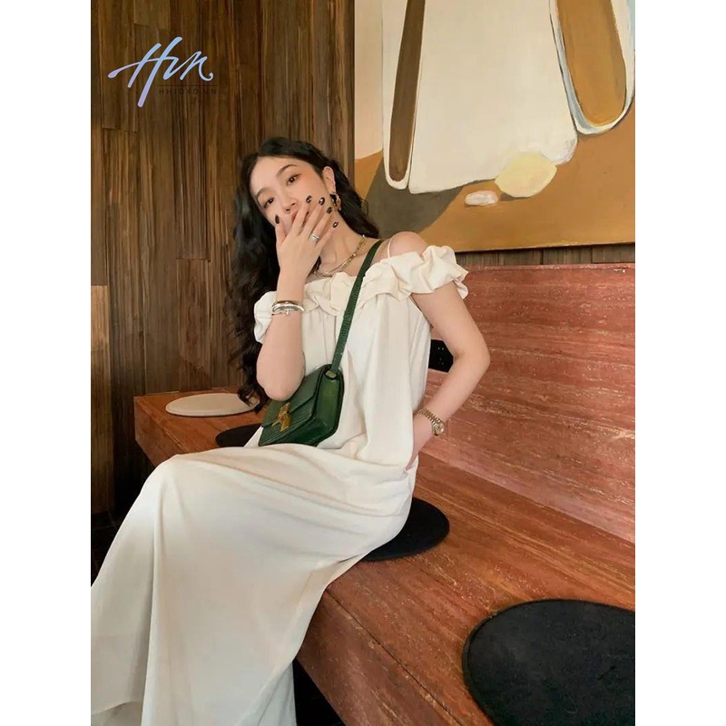 Đầm Dài Cao Cấp Hở Vai Phong Cách Pháp Thời Trang Mùa Hè Hàng Mới 2023 Dành Cho Bạn Nữ