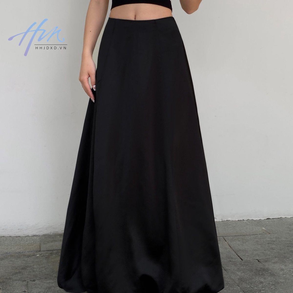 Chân Váy Đen Dáng Chữ a Lưng Cao Phong Cách Phương Tây Thời Trang Mùa Hè 2023