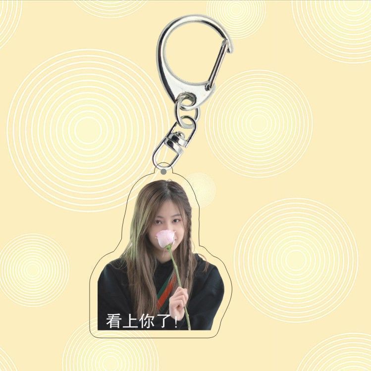 Yuan Yiqi Móc Khóa Acrylic Hình Ngôi Sao Sáng Tạo Vui Nhộn Tùy Chỉnh Hỗ Trợ Treo Balo Dành Cho Fan Hâm Mộ