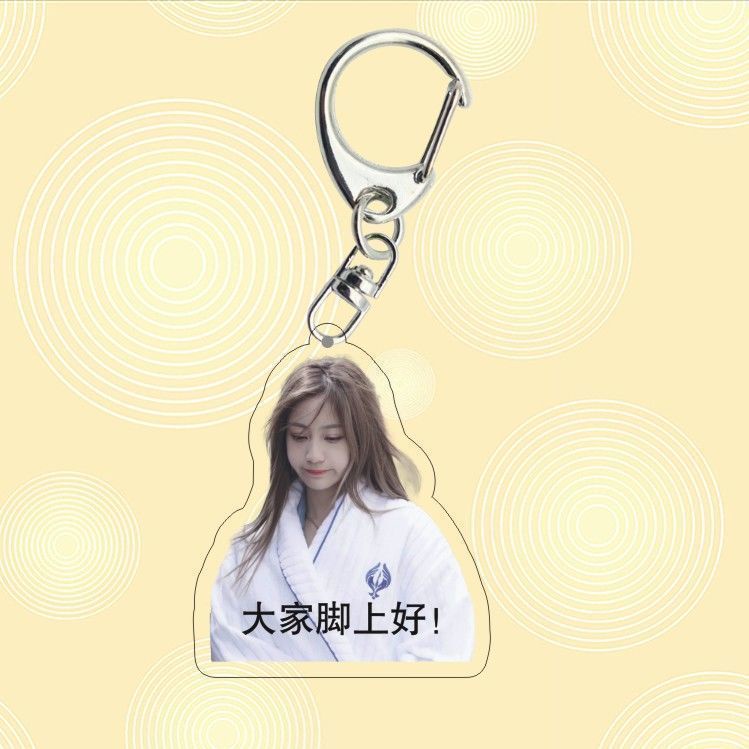 Yuan Yiqi Móc Khóa Acrylic Hình Ngôi Sao Sáng Tạo Vui Nhộn Tùy Chỉnh Hỗ Trợ Treo Balo Dành Cho Fan Hâm Mộ