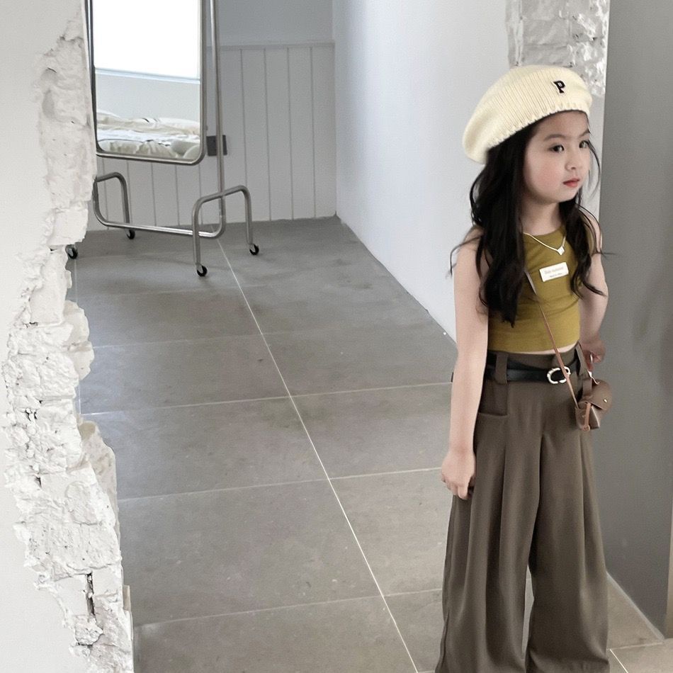 2023 Set Áo Thun Tay Ngắn Và Quần Dài Mới Dành Cho Bé Gái