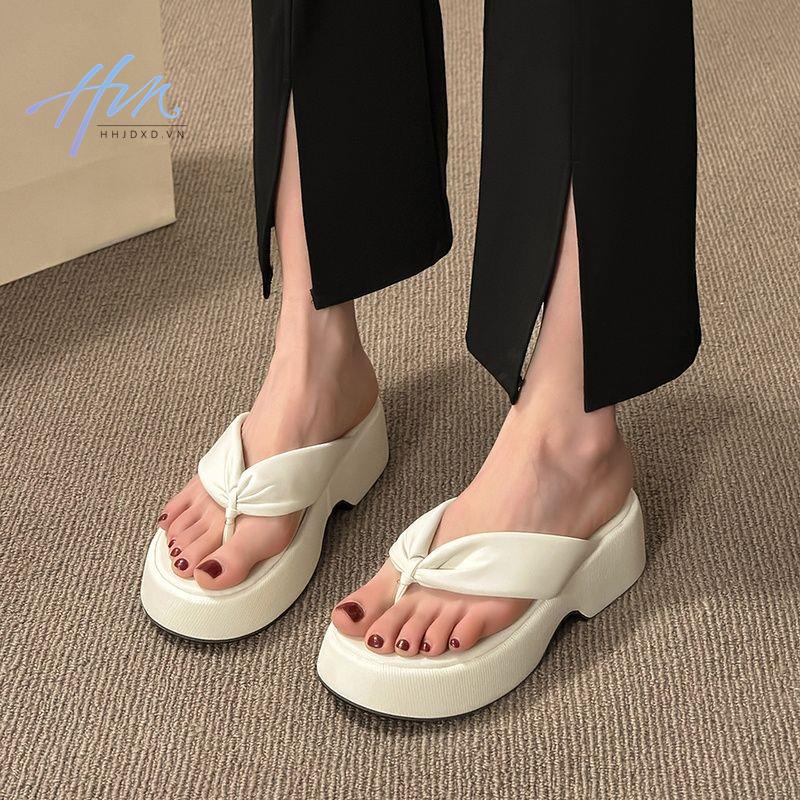 Dép Xỏ Ngón Đi Biển Đế Dày Chống Thấm Nước Thời Trang Mùa Hè 2023 Phong Cách Mới Bán Chạy-F