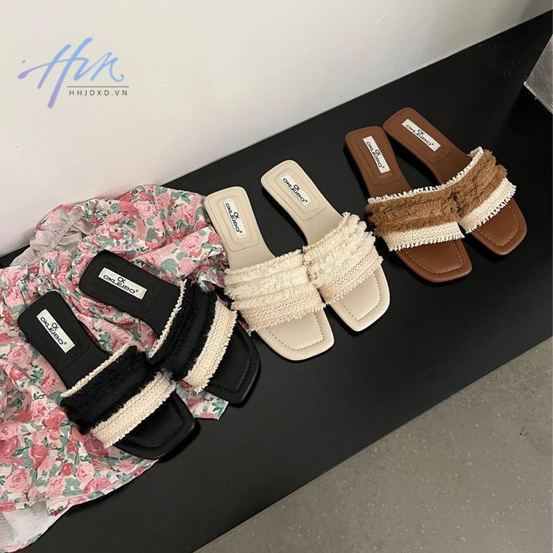 Sandal Hở Ngón Mũi Vuông Phong Cách Hàn Quốc Thời Trang Xuân Hè Mới Cho Nữ