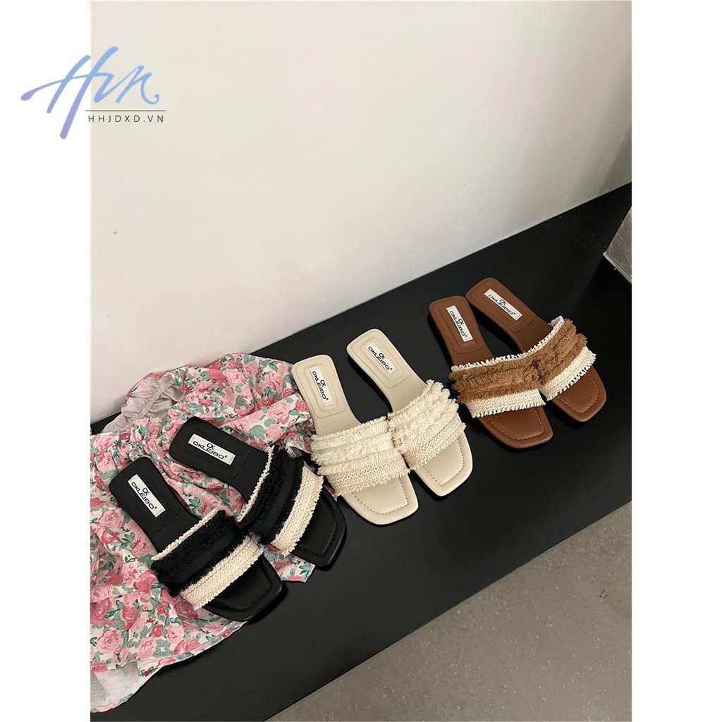 Sandal Hở Ngón Mũi Vuông Phong Cách Hàn Quốc Thời Trang Xuân Hè Mới Cho Nữ