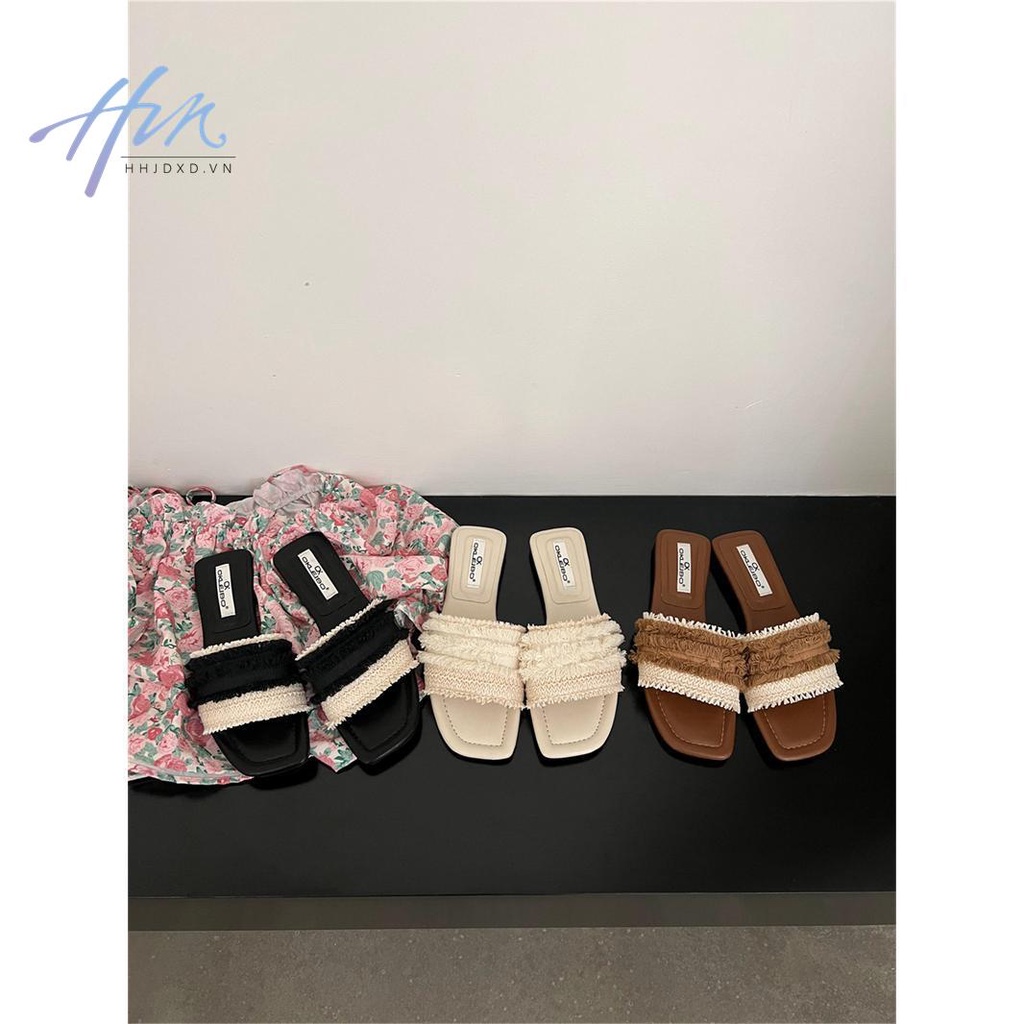 Sandal Hở Ngón Mũi Vuông Phong Cách Hàn Quốc Thời Trang Xuân Hè Mới Cho Nữ