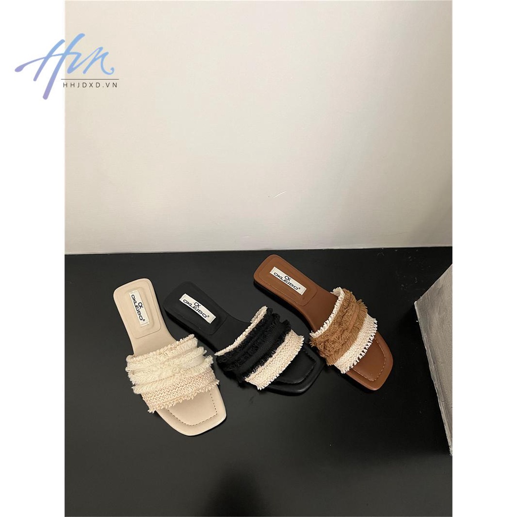 Sandal Hở Ngón Mũi Vuông Phong Cách Hàn Quốc Thời Trang Xuân Hè Mới Cho Nữ