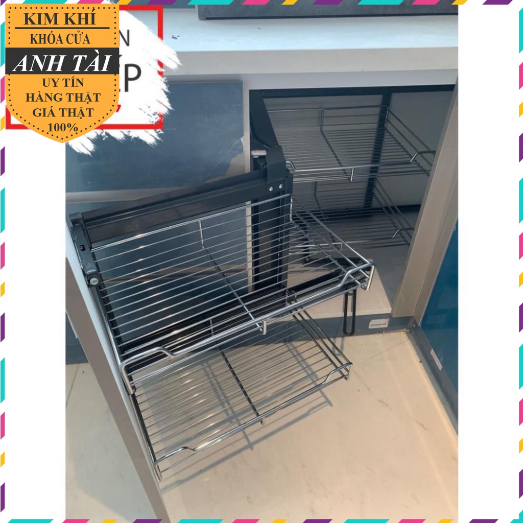 Kệ góc liên hoàn thông minh lắp góc tủ bếp cực kỳ tiện lợi