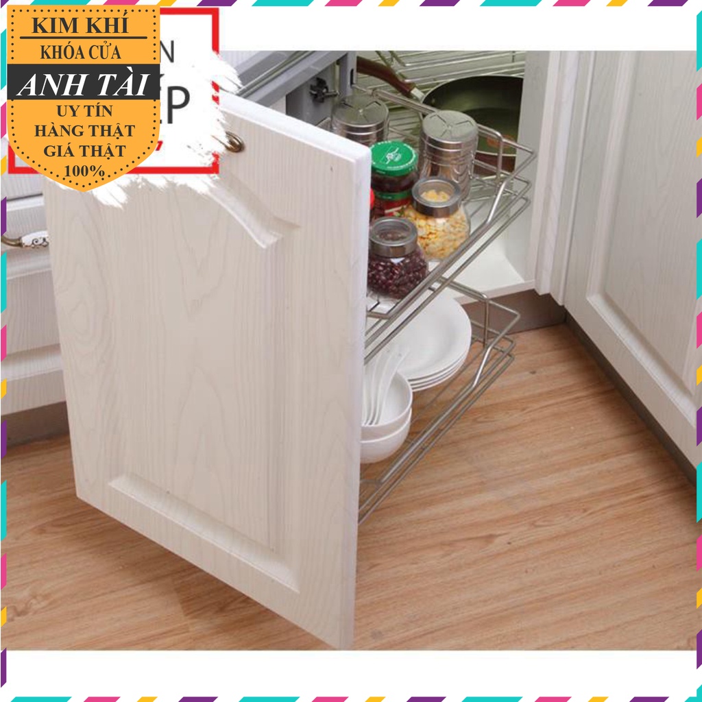 Kệ góc liên hoàn thông minh lắp góc tủ bếp cực kỳ tiện lợi