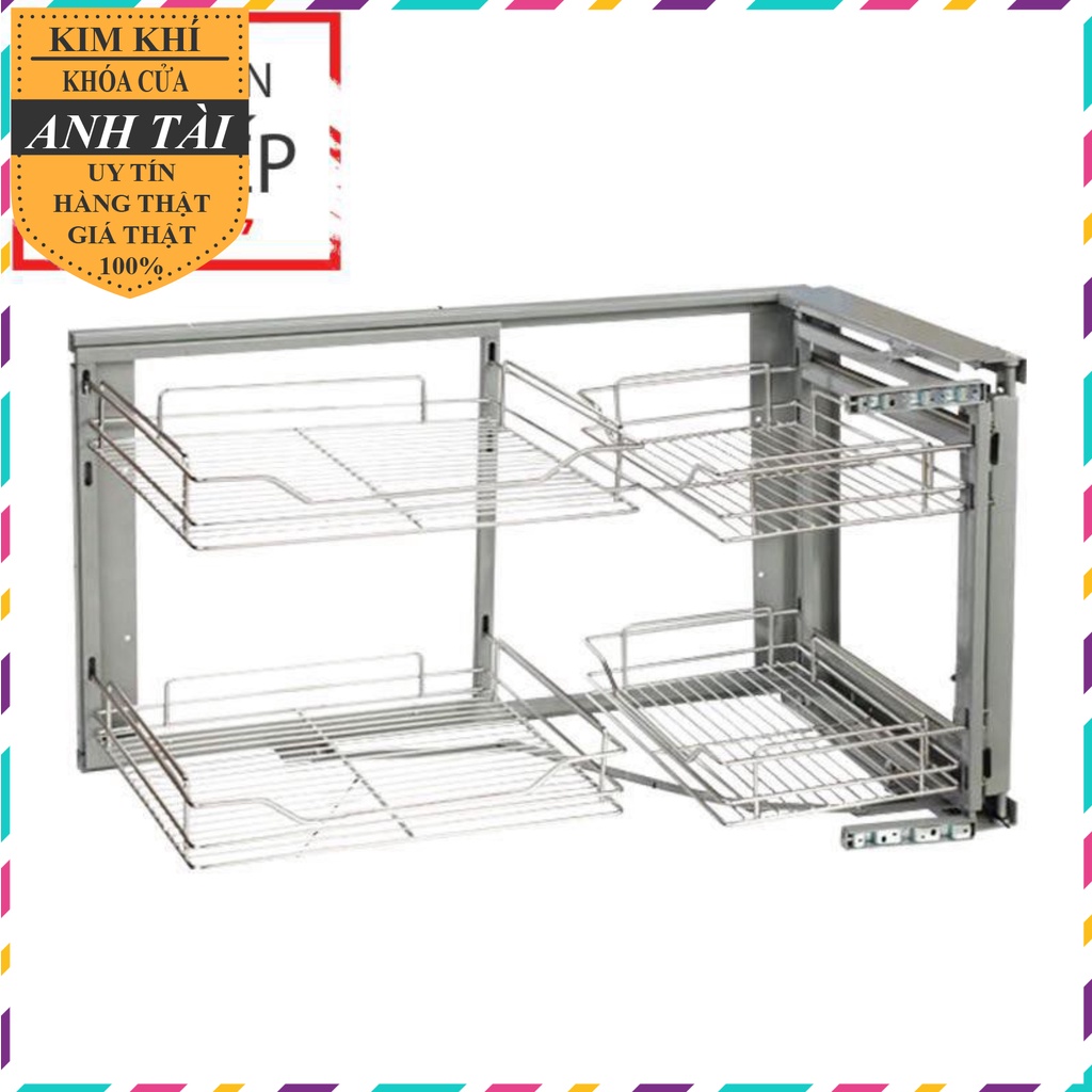 Kệ góc liên hoàn thông minh lắp góc tủ bếp cực kỳ tiện lợi