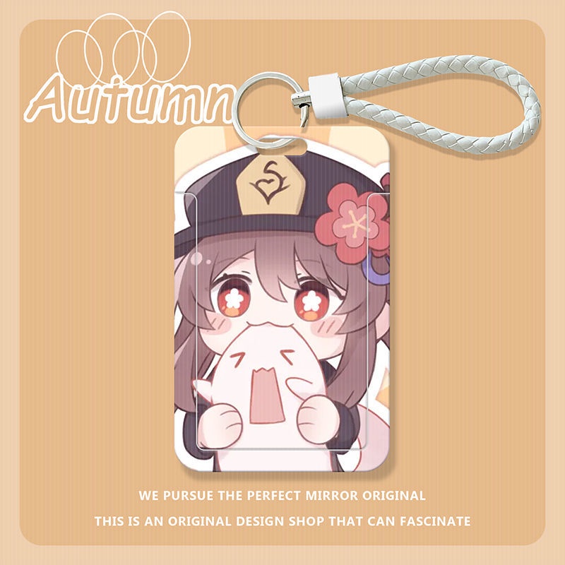 Genshin Impact  Ví Đựng Thẻ ID / Thực Phẩm Dạng Trượt Họa Tiết Quả Óc Chó Dễ Thương Cho Học Sinh