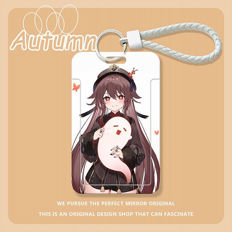 Genshin Impact  Ví Đựng Thẻ ID / Thực Phẩm Dạng Trượt Họa Tiết Quả Óc Chó Dễ Thương Cho Học Sinh