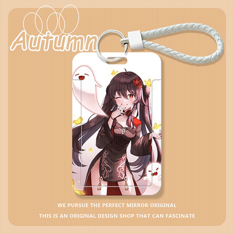 Genshin Impact  Ví Đựng Thẻ ID / Thực Phẩm Dạng Trượt Họa Tiết Quả Óc Chó Dễ Thương Cho Học Sinh