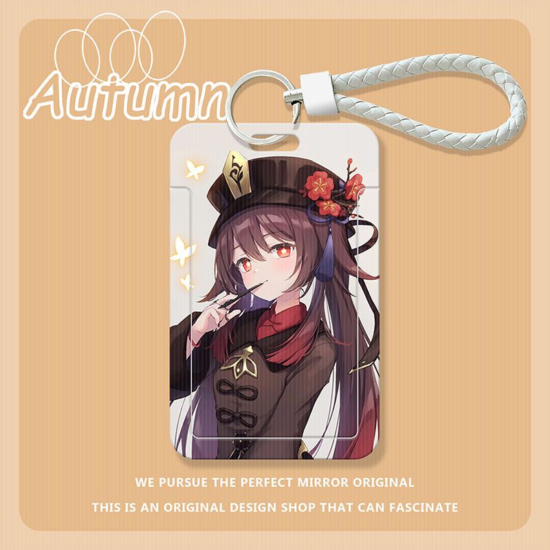 Genshin Impact  Ví Đựng Thẻ ID / Thực Phẩm Dạng Trượt Họa Tiết Quả Óc Chó Dễ Thương Cho Học Sinh