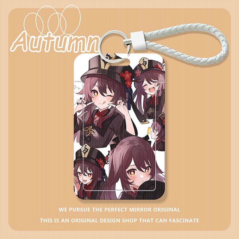 Genshin Impact  Ví Đựng Thẻ ID / Thực Phẩm Dạng Trượt Họa Tiết Quả Óc Chó Dễ Thương Cho Học Sinh