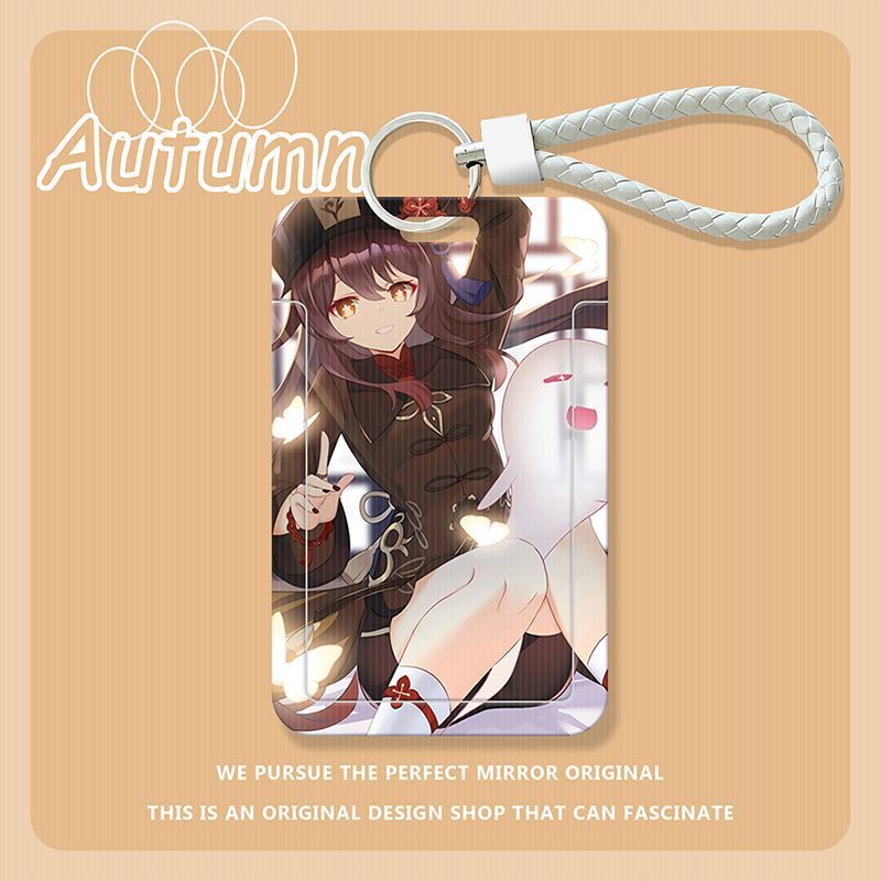 Genshin Impact  Ví Đựng Thẻ ID / Thực Phẩm Dạng Trượt Họa Tiết Quả Óc Chó Dễ Thương Cho Học Sinh