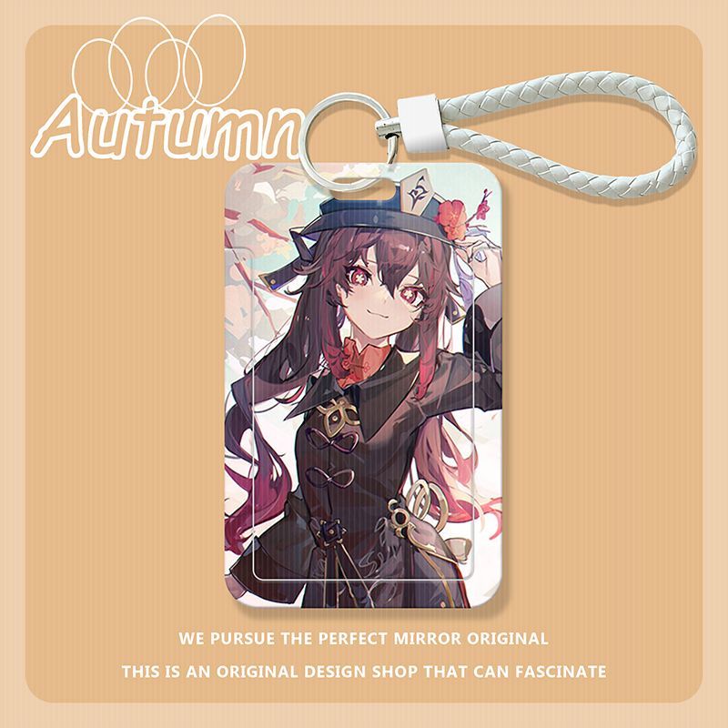 Genshin Impact  Ví Đựng Thẻ ID / Thực Phẩm Dạng Trượt Họa Tiết Quả Óc Chó Dễ Thương Cho Học Sinh