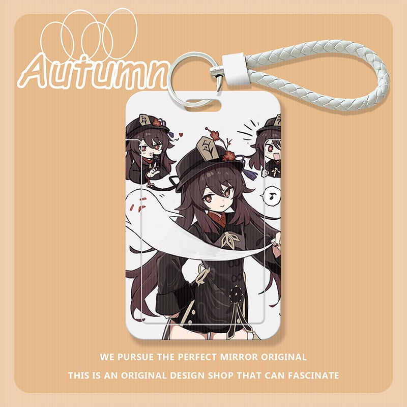 Genshin Impact  Ví Đựng Thẻ ID / Thực Phẩm Dạng Trượt Họa Tiết Quả Óc Chó Dễ Thương Cho Học Sinh