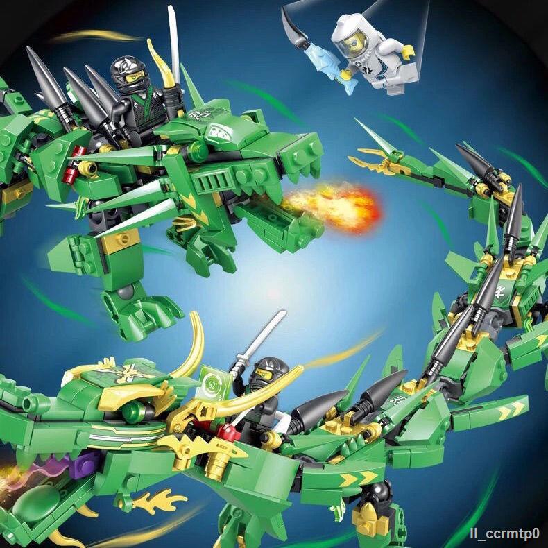 Khối xây dựng xếp hình đồ chơi trẻ em lắp ráp tương thích LEGO Phantom Ninja Dragon Minecraft Knight mô hình cậu bé