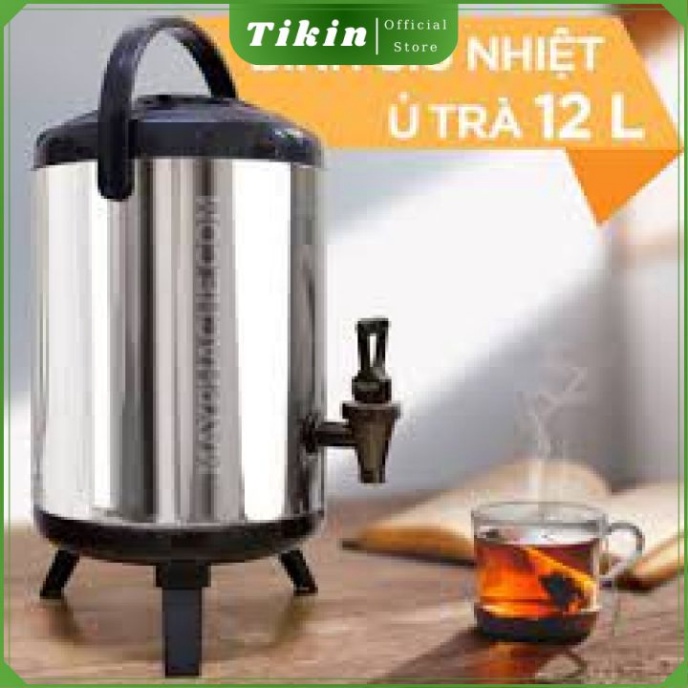 Bình ủ trà giữ ấm 6L 8L 10L 12L  loại 1 xịn, Bình nước giữ ấm inox 304 có vòi chuyên để dùng pha trà cao cấp