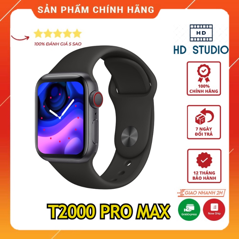 Đồng Hồ Thông Minh T2000 Pro Max Cho Nam Nữ Viền Thép Nghe Gọi 2 Chiều, Nhận Tin Nhắn , Thay Hình Nền Thế Hệ Thứ 8