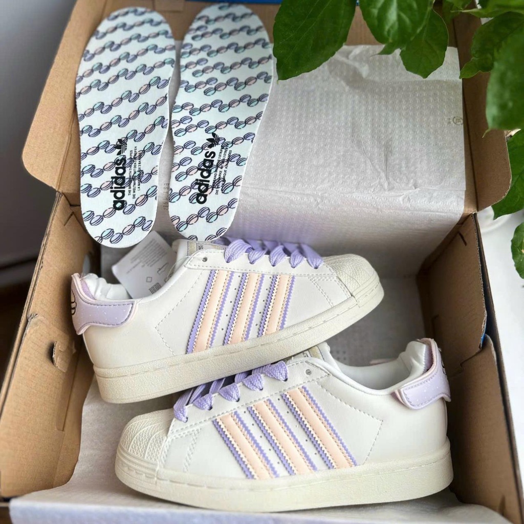 GIÀY THỂ THAO SNEAKER SUPER STAR TÍM HỒNG, SÒ VỆT HỒNG DÂY TÍM BẢN CAO CẤP NỮ