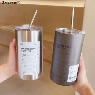 Cốc giữ nhiệt inox 304 cao cấp, ly uống cafe giữ nhiệt dung tích 600ml tặng kèm ống hút - NN