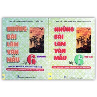 Sách combo những bài làm văn mẫu lớp 6 tập 1 +tập 2