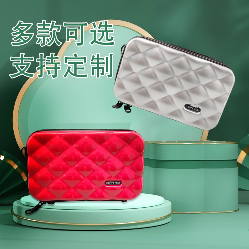 Nguồn Xưởng Kim Cương Nhỏ PC Cứng Túi Đựng Mỹ Phẩm Giặt Tặng Vali Nữ Bán Buôn