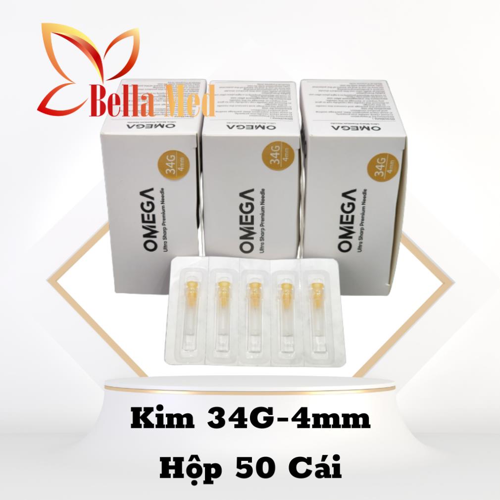 Đầu Kim đi dưỡng chất 34g-4mm OMEGA Ultra Sharp Premium Needle Hàn Quốc siêu xịn về hàng
