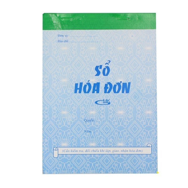 Sổ hóa đơn bán lẻ, hóa đơn bán hàng, sổ 1, 2 và 3 liên