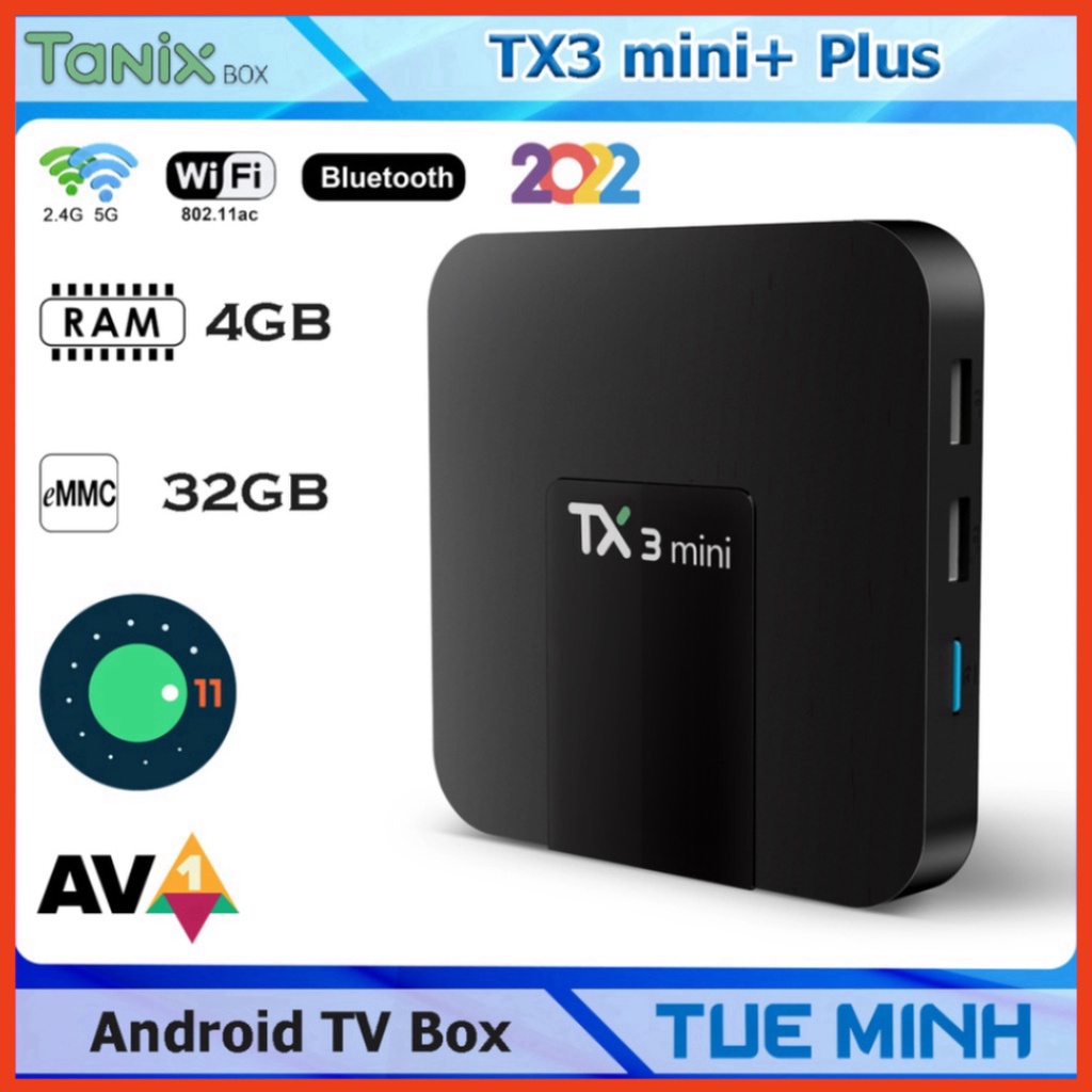 Android TV Box TX3 mini+ Plus 2022 - Amlogic S905W2, Ram 4GB, Android 11 - ngày hội siêu sale