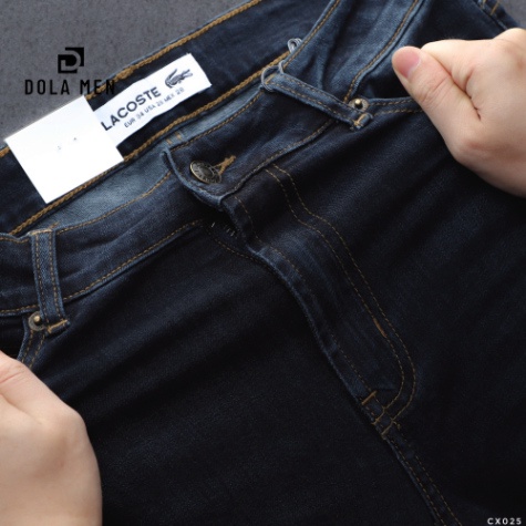Quần Jean Nam LACOSTE NAVY Lót Viền Ống Form SlimFit Mềm Mịn Co Giãn Hàng Xuất Xịn Có Big Size Cao Cấp Dolamen