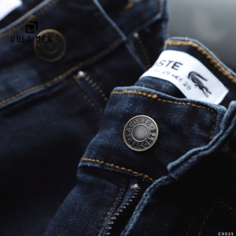 Quần Jean Nam LACOSTE NAVY Lót Viền Ống Form SlimFit Mềm Mịn Co Giãn Hàng Xuất Xịn Có Big Size Cao Cấp Dolamen