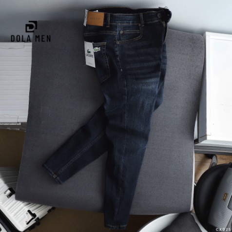 Quần Jean Nam LACOSTE NAVY Lót Viền Ống Form SlimFit Mềm Mịn Co Giãn Hàng Xuất Xịn Có Big Size Cao Cấp Dolamen