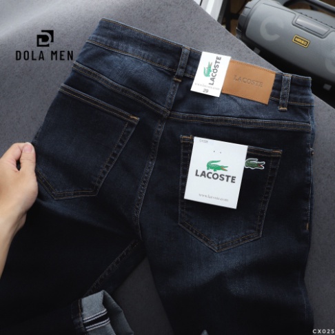 Quần Jean Nam LACOSTE NAVY Lót Viền Ống Form SlimFit Mềm Mịn Co Giãn Hàng Xuất Xịn Có Big Size Cao Cấp Dolamen
