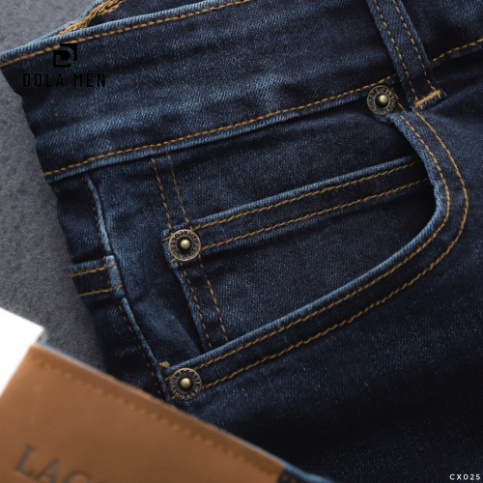 Quần Jean Nam LACOSTE NAVY Lót Viền Ống Form SlimFit Mềm Mịn Co Giãn Hàng Xuất Xịn Có Big Size Cao Cấp Dolamen