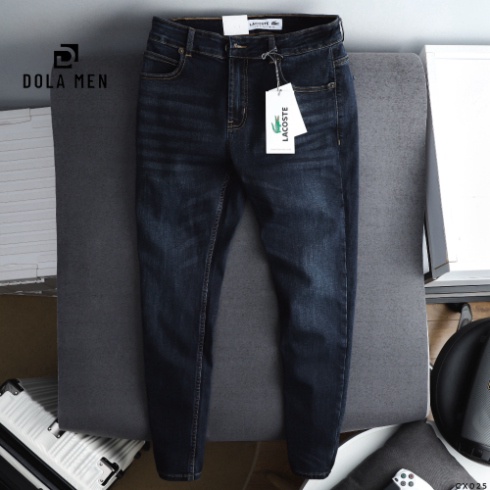 Quần Jean Nam LACOSTE NAVY Lót Viền Ống Form SlimFit Mềm Mịn Co Giãn Hàng Xuất Xịn Có Big Size Cao Cấp Dolamen