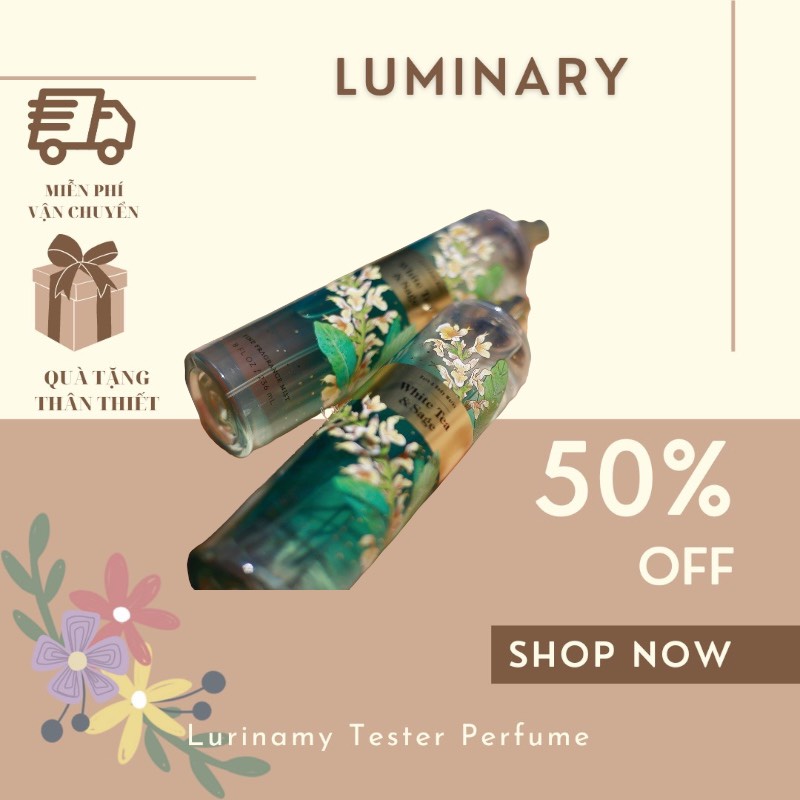Xịt Thơm Toàn Thân Body Mist BBW - WHITE TEA & SAGE