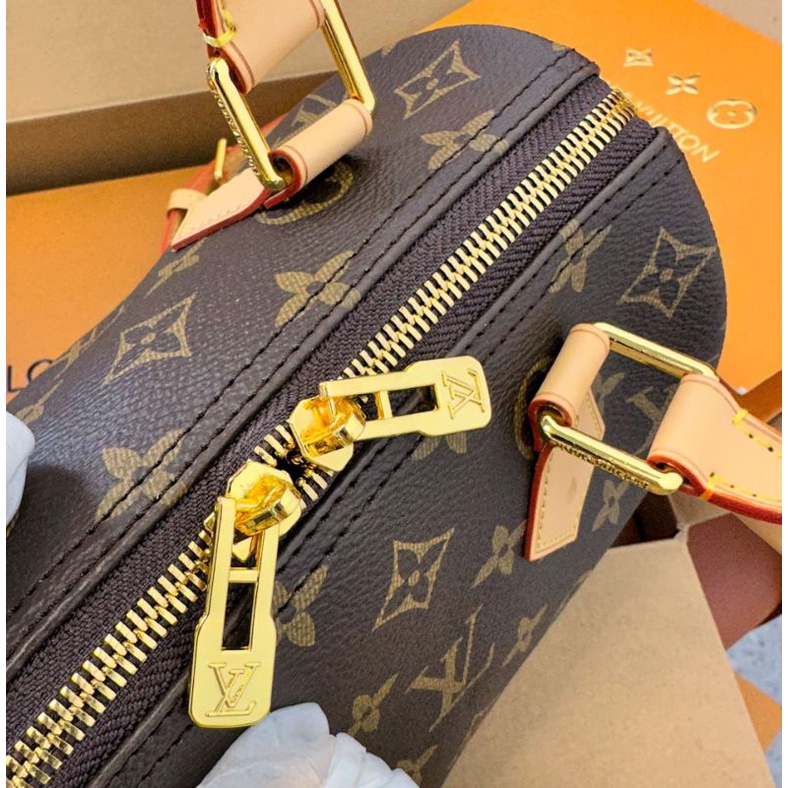 Túi xách nữ LV NANO  sz20cm hoa nâu da bò box nam châm cực xịn