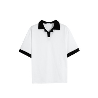 (HÀNG TẶNG KHÔNG BÁN) Áo Phông Polo Nam 2 Màu Đen Trắng Tay Lỡ Cotton Cao Cấp Form Rộng Nerman Mando