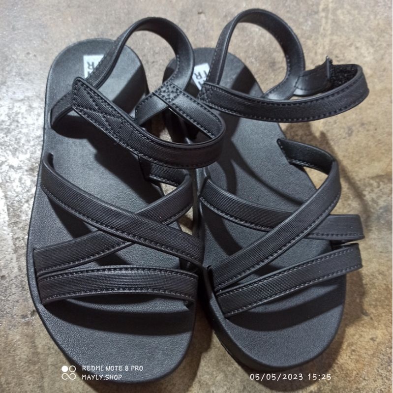 Sandal Nhựa Đi Mưa Đi Nước Chống Thấm Chống Trơn Dây Chéo Của Nữ ☁️☁️☁️ Ảnh Thật ☁️☁️☁️