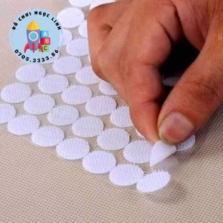 100 cặp nhám gai tròn trắng 1.5 cm