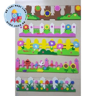 Cỏ trang trí chân tường - hàng rào chân tường xốp 50cm/1 cái