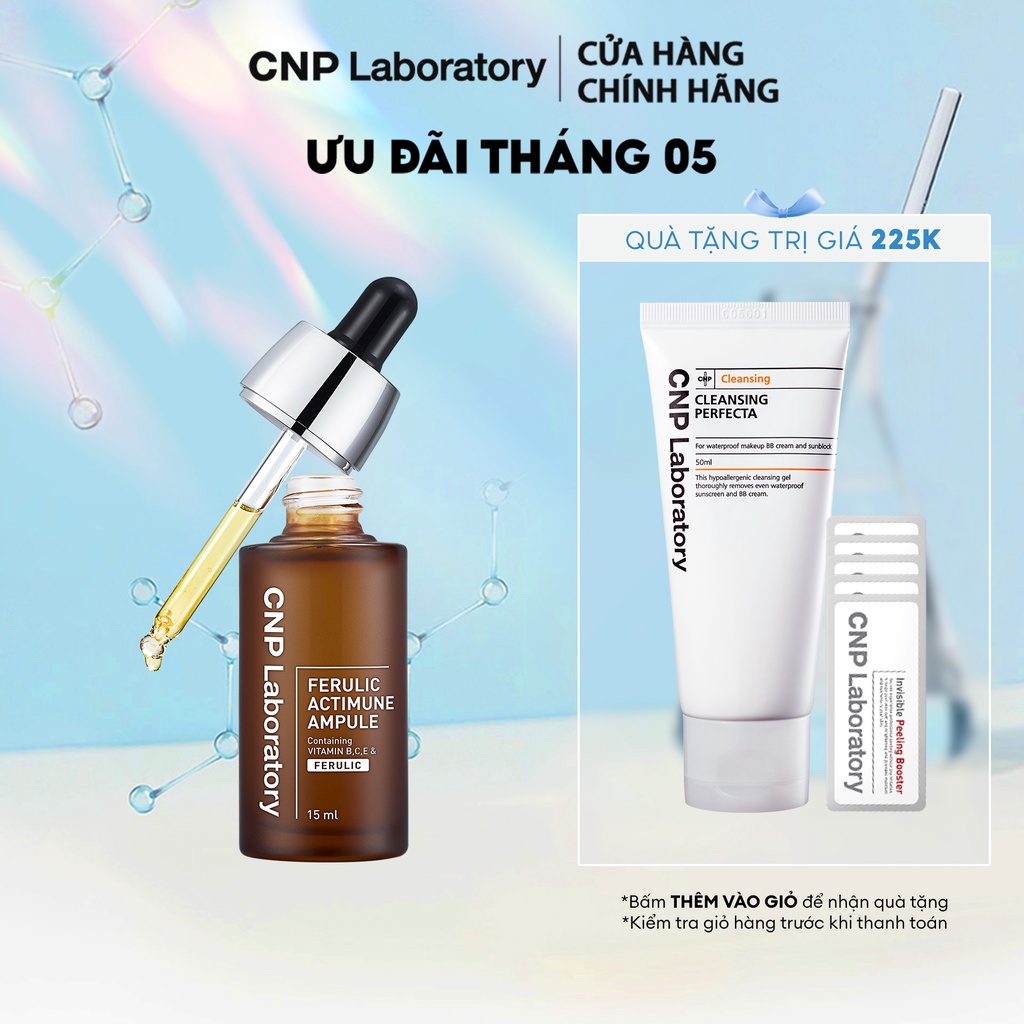 Tinh chất Ferulic Vitamin C chống oxy hóa & trẻ hóa làn da CNP FERULIC ACTIMUNE AMPULE 15ml