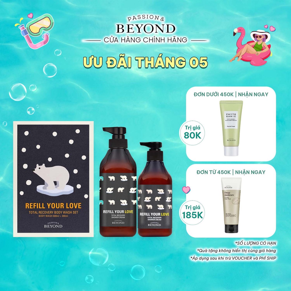 Bộ sữa tắm dưỡng ẩm chống lão hóa cho cơ thể Beyond Total Recovery Body Wash Set 900ml