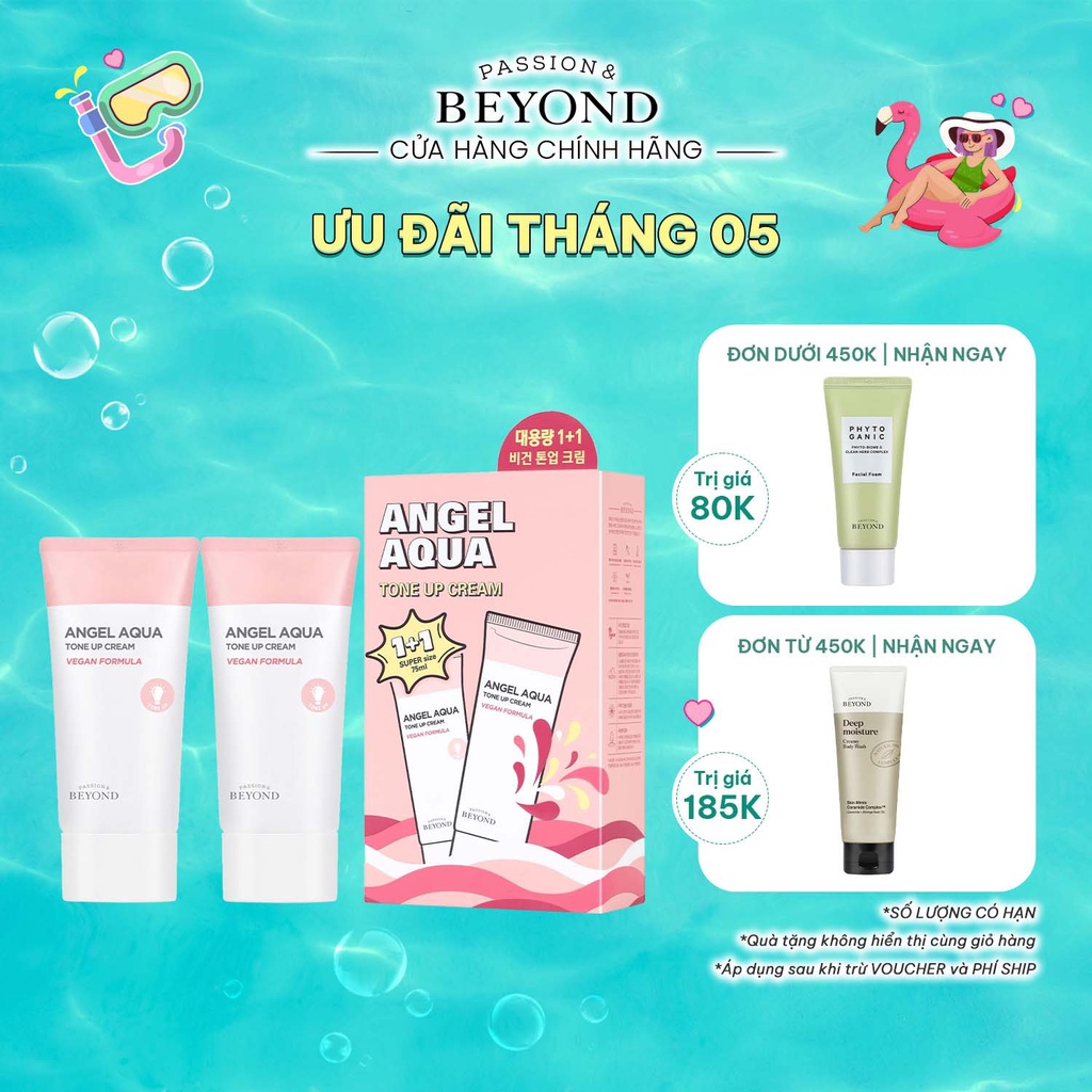 Kem dưỡng trắng nâng tone Beyond Angel Aqua Tone Up Cream 75ml + 75ml