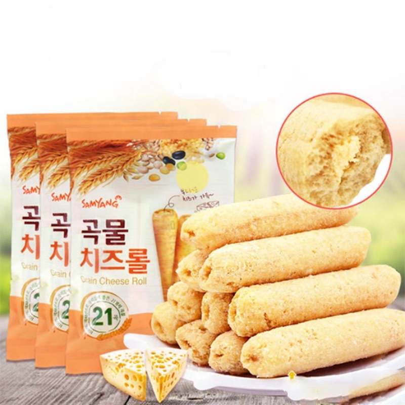 SALE RẺ Bánh Ngũ Cốc Cuộn Phô Mai Samyang Bịch 80gr Hot Hot - Hàn Quốc