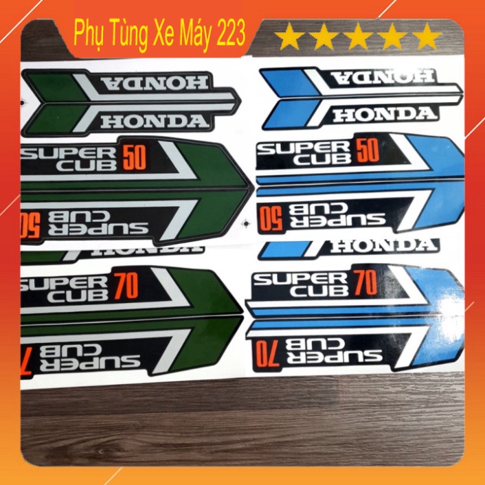 Tem Xe Máy 3 Lớp Chống Nước Như Tem Zin Dán Cho Cub 50, 70