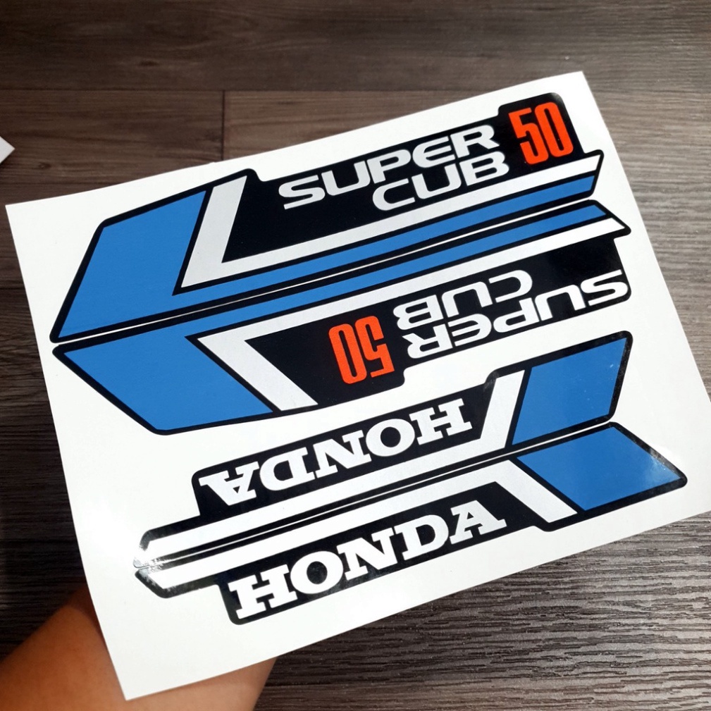 Tem Xe Máy 3 Lớp Chống Nước Như Tem Zin Dán Cho Cub 50, 70