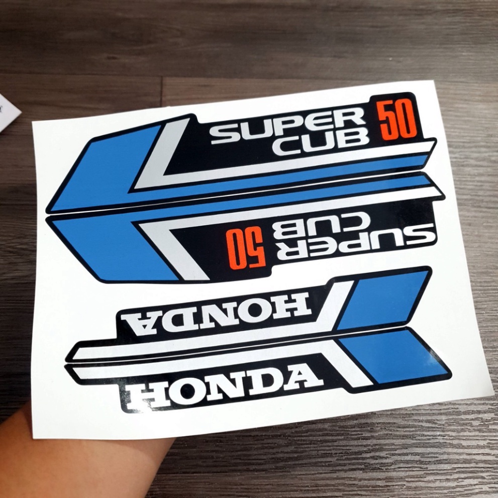 Tem Xe Máy 3 Lớp Chống Nước Như Tem Zin Dán Cho Cub 50, 70